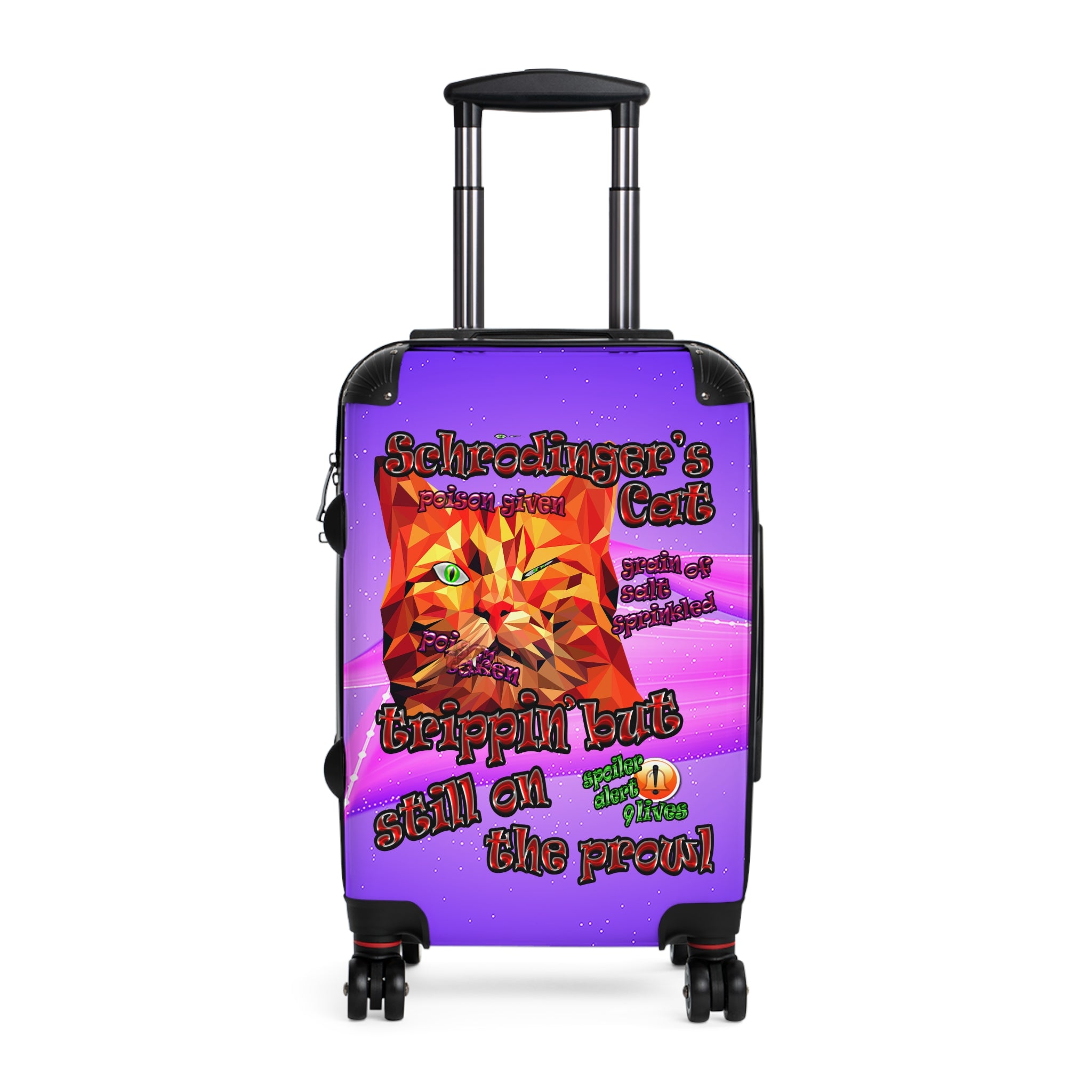 schrodinger's cat - suitcase (purple-pink wave)