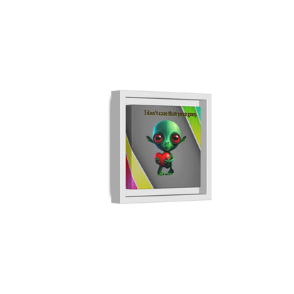 I don't care that your grey - framed canvas art (rainbow split)