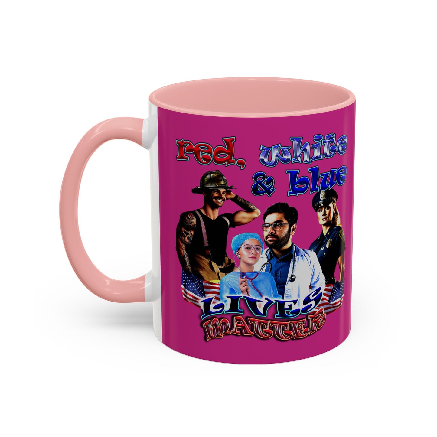 rw&b lives matter - Accent Mug (pink)