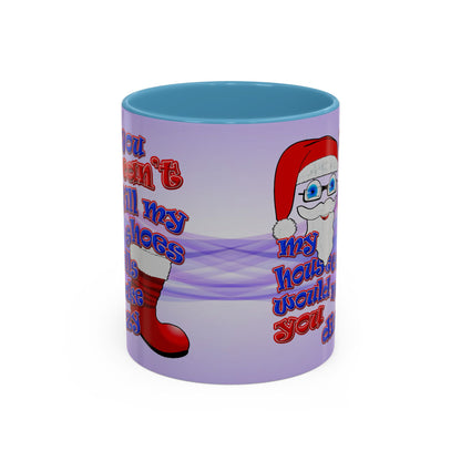 santa's shoes - Accent Mug (light blue-pink wave)