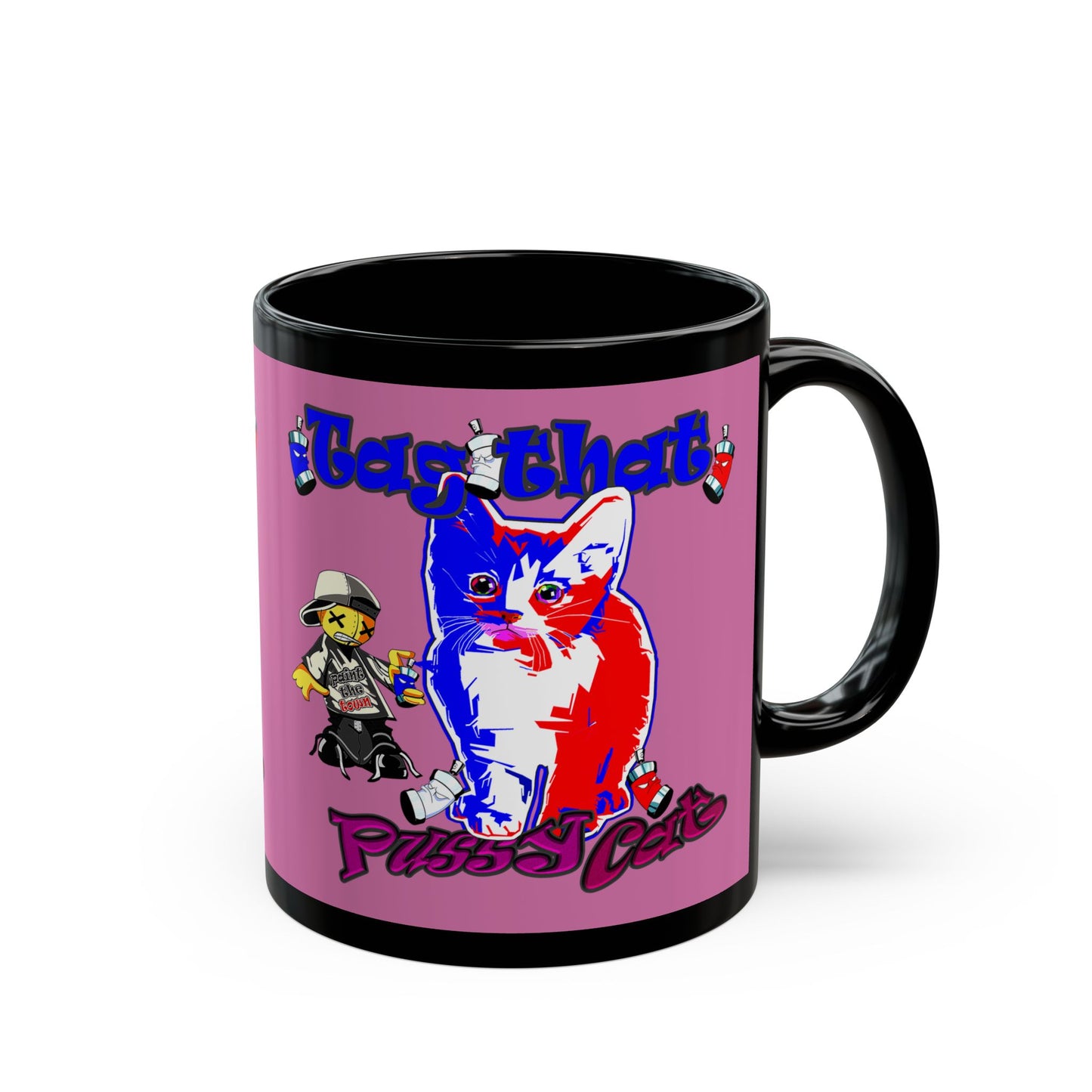 tag that - Black Mug (light pink)