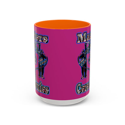 em cee squared - Accent Mug (pink)