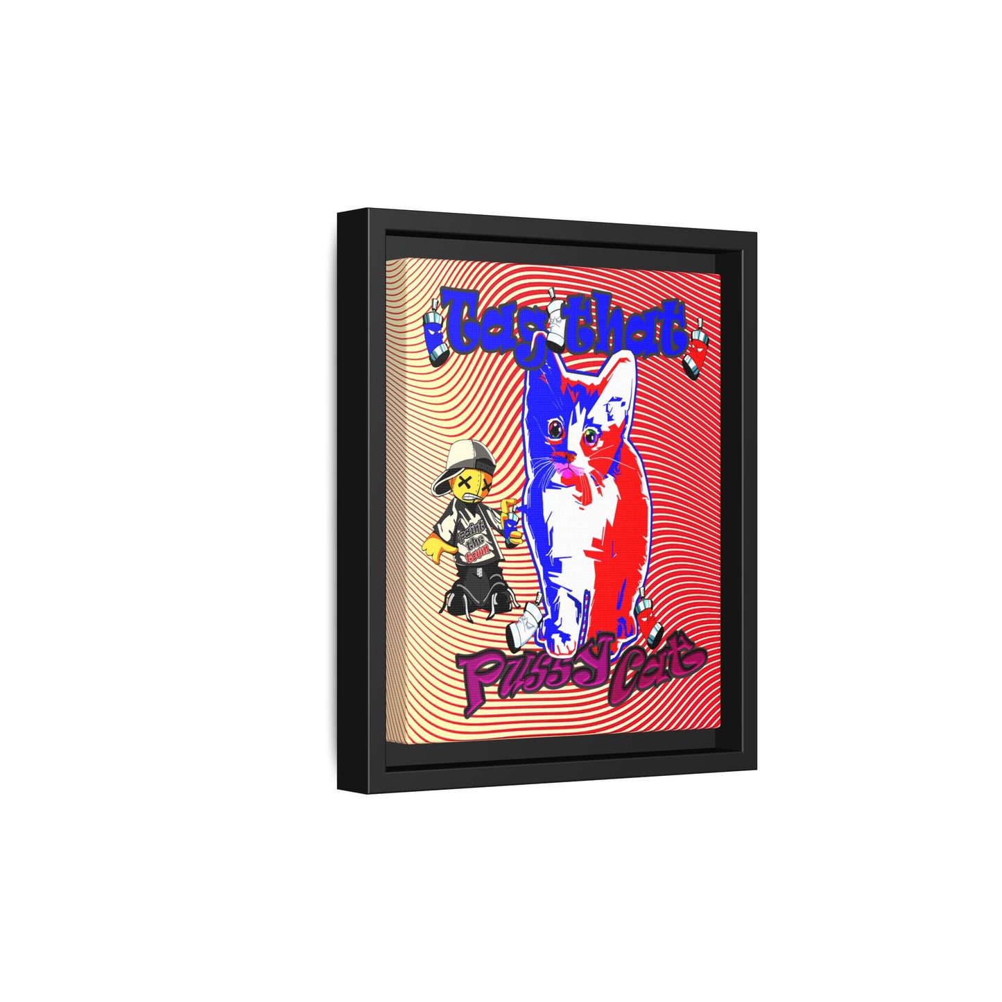 tag that - framed canvas art (yellow-orange wave)