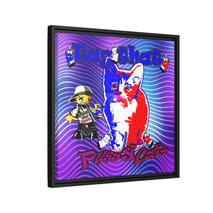tag that - framed canvas art (purple wave)