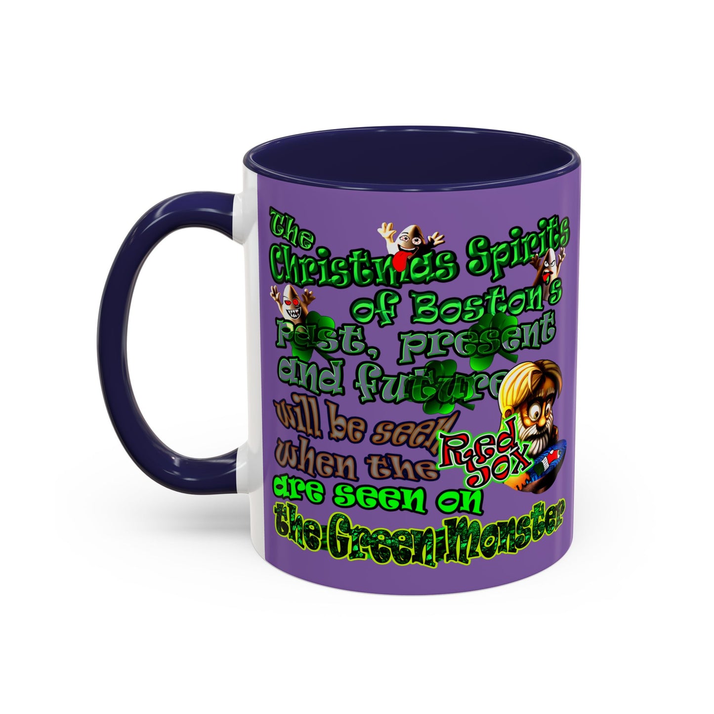 christmas spirits of boston - Accent Mug (light purple)