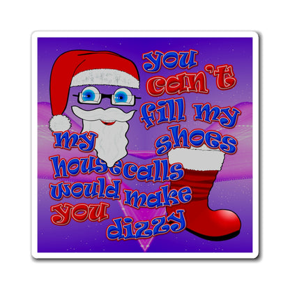 santa's shoes - Magnets - (purple-pink wave)