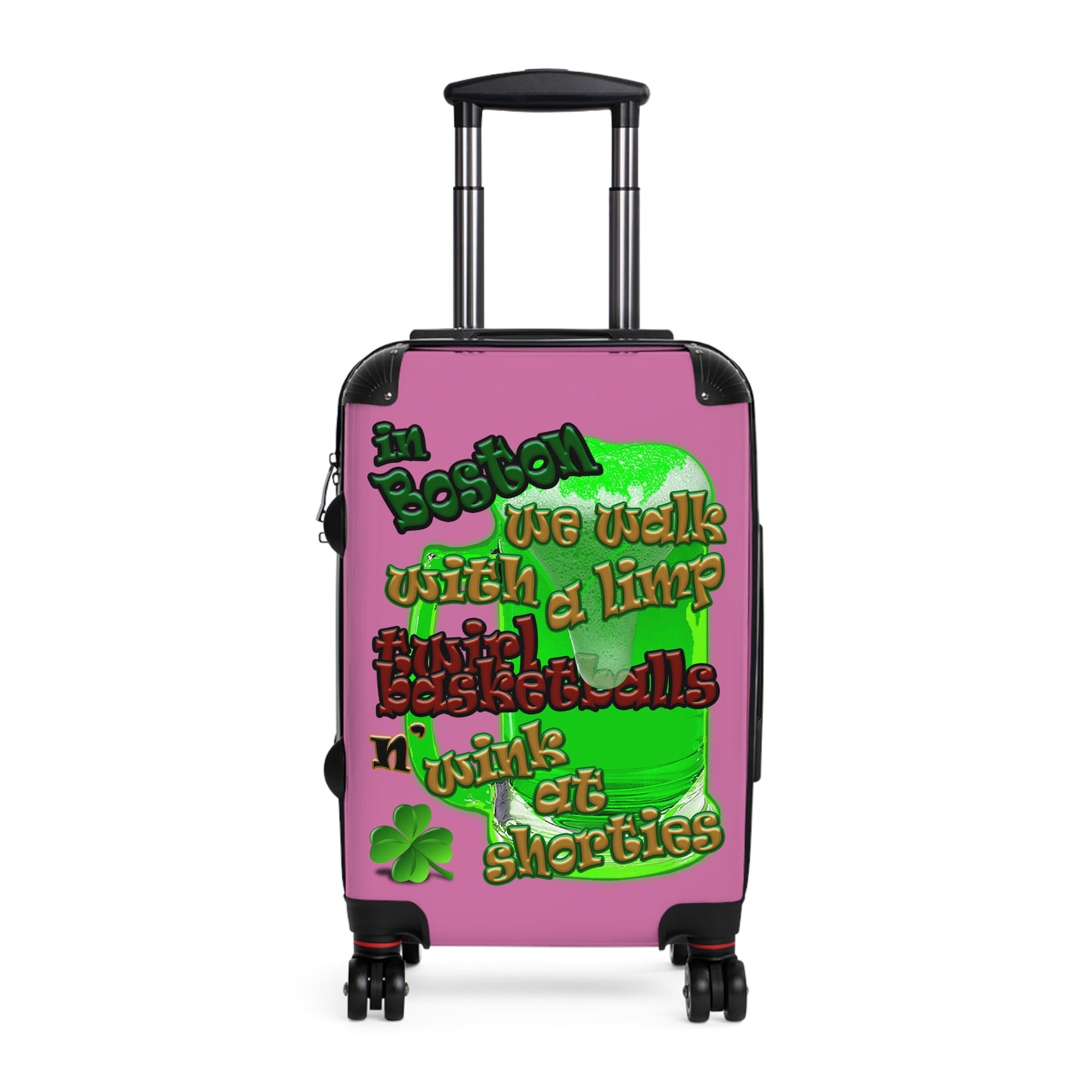 celtics logo - Suitcase (light pink)