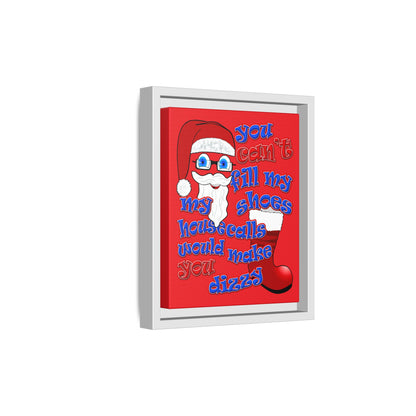 santa's shoes - framed canvas art (red)