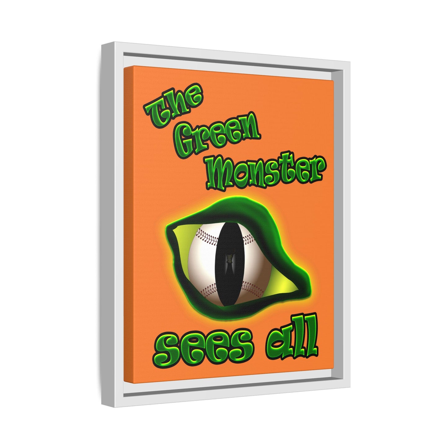 green monster - framed canvas art (crusta)