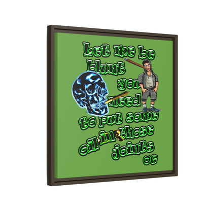 og - framed canvas art (green)