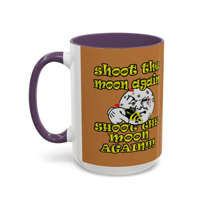 shoot the moon again - Accent Mug (light brown)