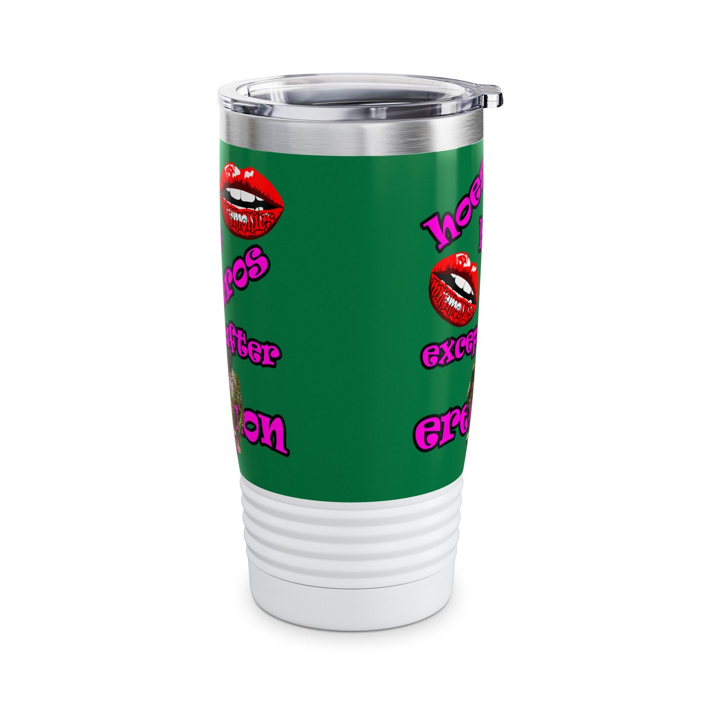 hoes b4 bros - Ringneck Tumbler, 20oz (dark green)