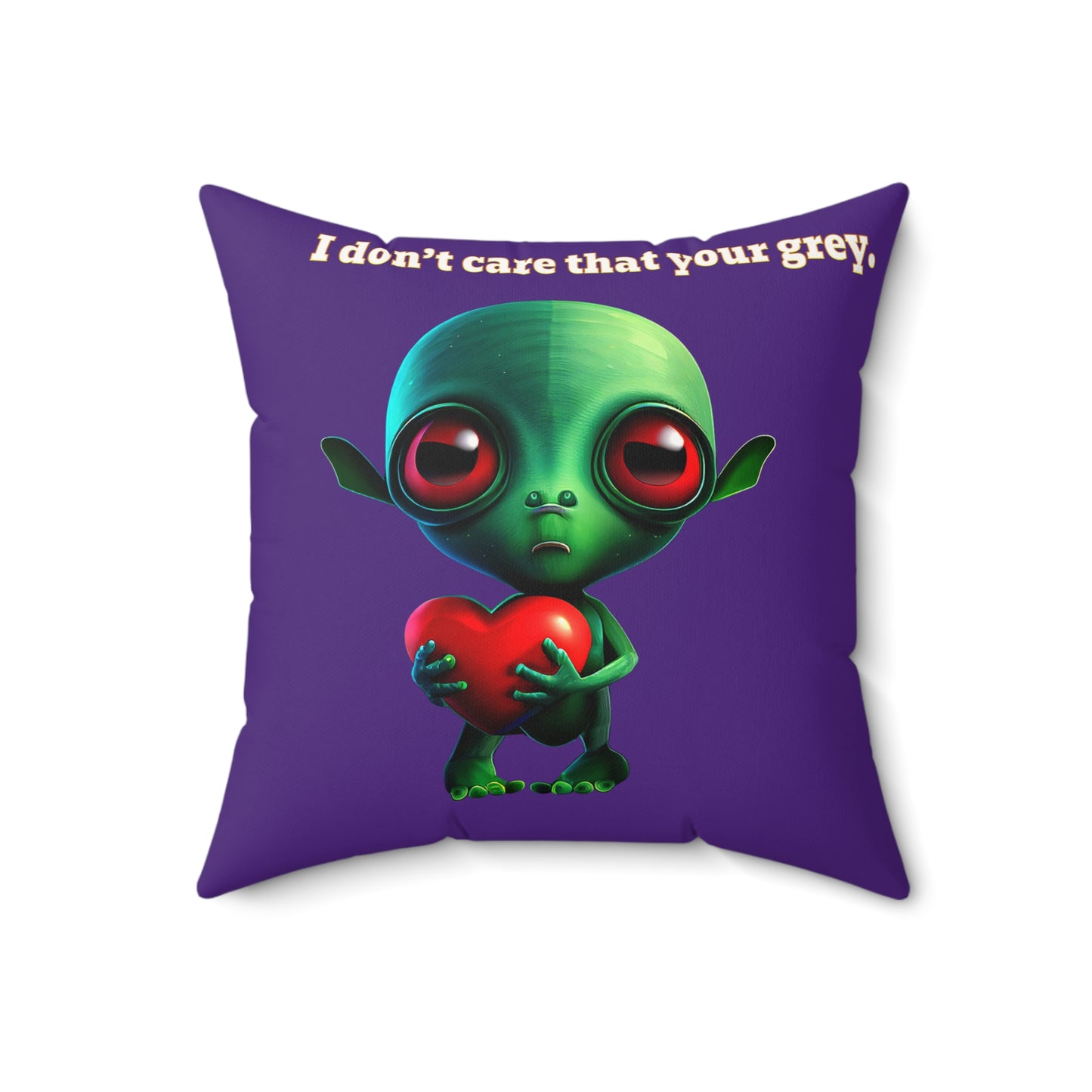 I don't care that your grey - Faux Suede Square Pillow - (purple)