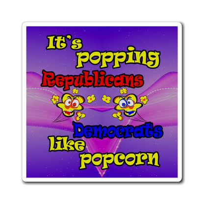 popping like popcorn - Magnets - (purple-pink wave)