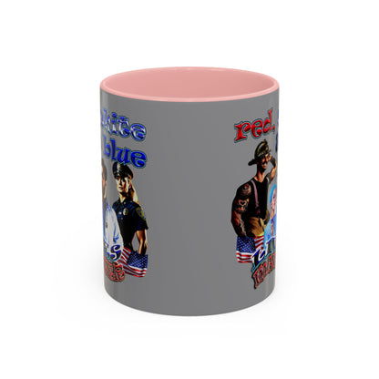 rw&b lives matter - Accent Mug (grey)