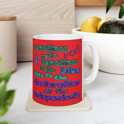 declaration of the independents - White Mug (red)