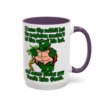 turtle race - Accent Mug (white)