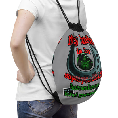 my luck - Drawstring Bag (grey)