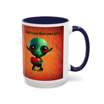 I don't care that your grey - Accent Mug (burnt orange)