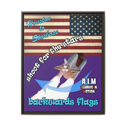 shoot for the stars - framed canvas art (purple)