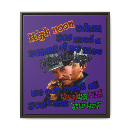 high noon - framed canvas art (purple)