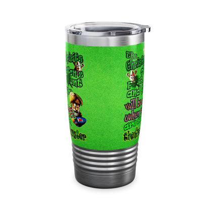 christmas spirits of boston - Ringneck Tumbler, 20oz (green turf)