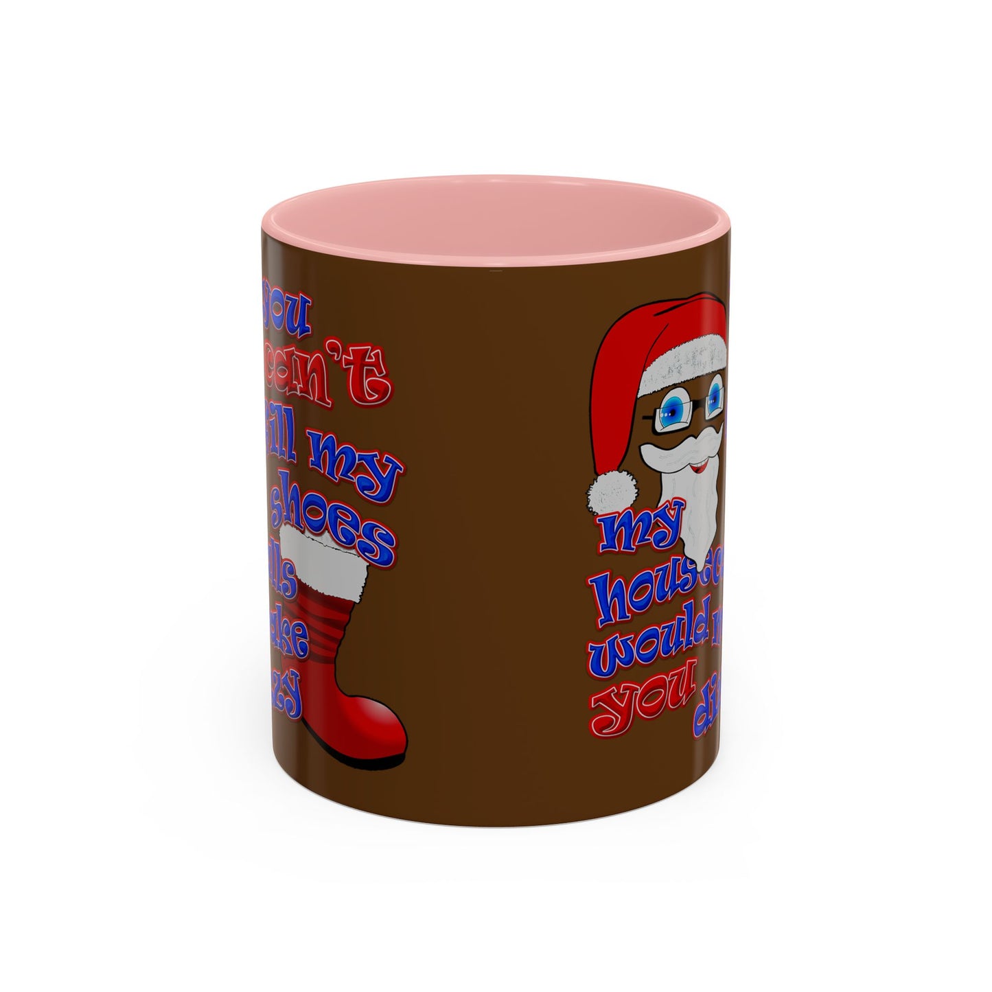 santa's shoes - Accent Mug (brown)