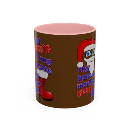 santa's shoes - Accent Mug (brown)