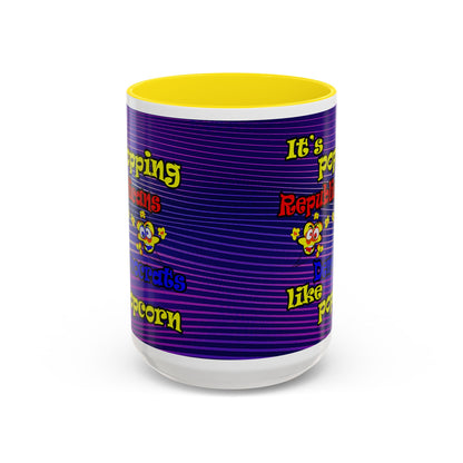 popping like popcorn - Accent Mug (purple wave)