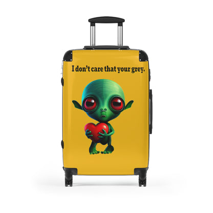 I don't care that your grey - Suitcase (yellow)