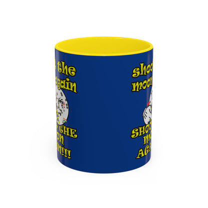 shoot the moon again - Accent Mug (dark blue)