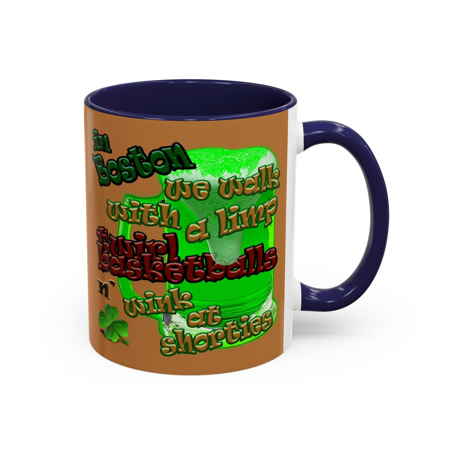 celtics logo - Accent Mug (light brown)