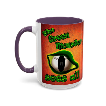 green monster - Accent Mug (burnt orange)