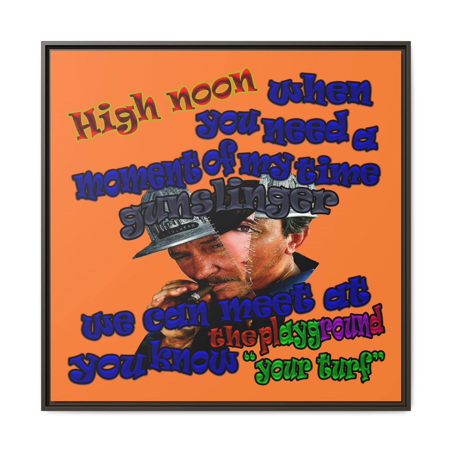 high noon - framed canvas art (crusta)