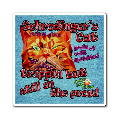 schrodinger's cat - Magnets - (faded blue)