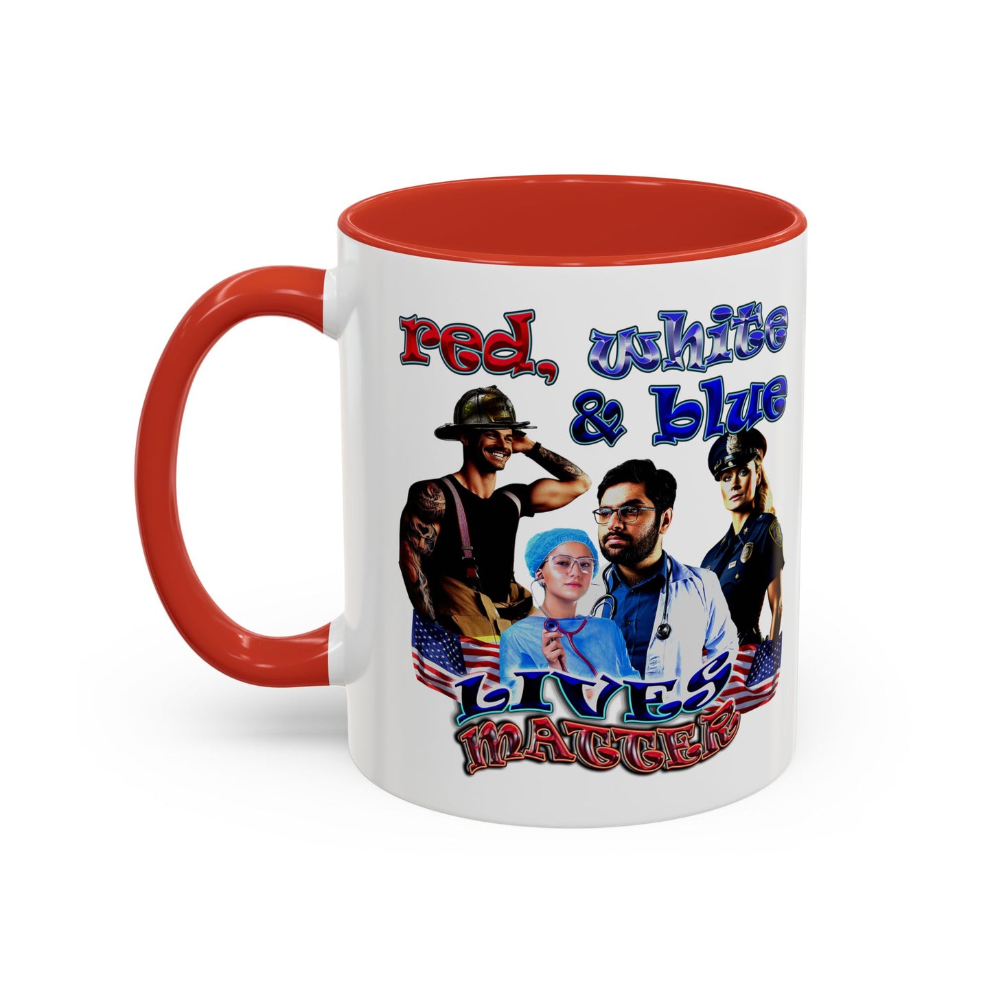 rw&b lives matter - Accent Mug (white)