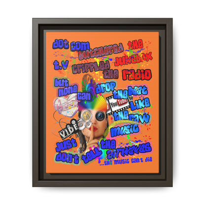 drop the beat - framed canvas art (crusta)