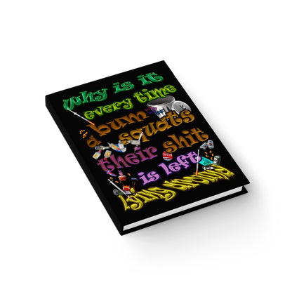 the bum's shit - journal-blank (black)