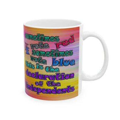 declaration of the independents - White Mug (color blur)