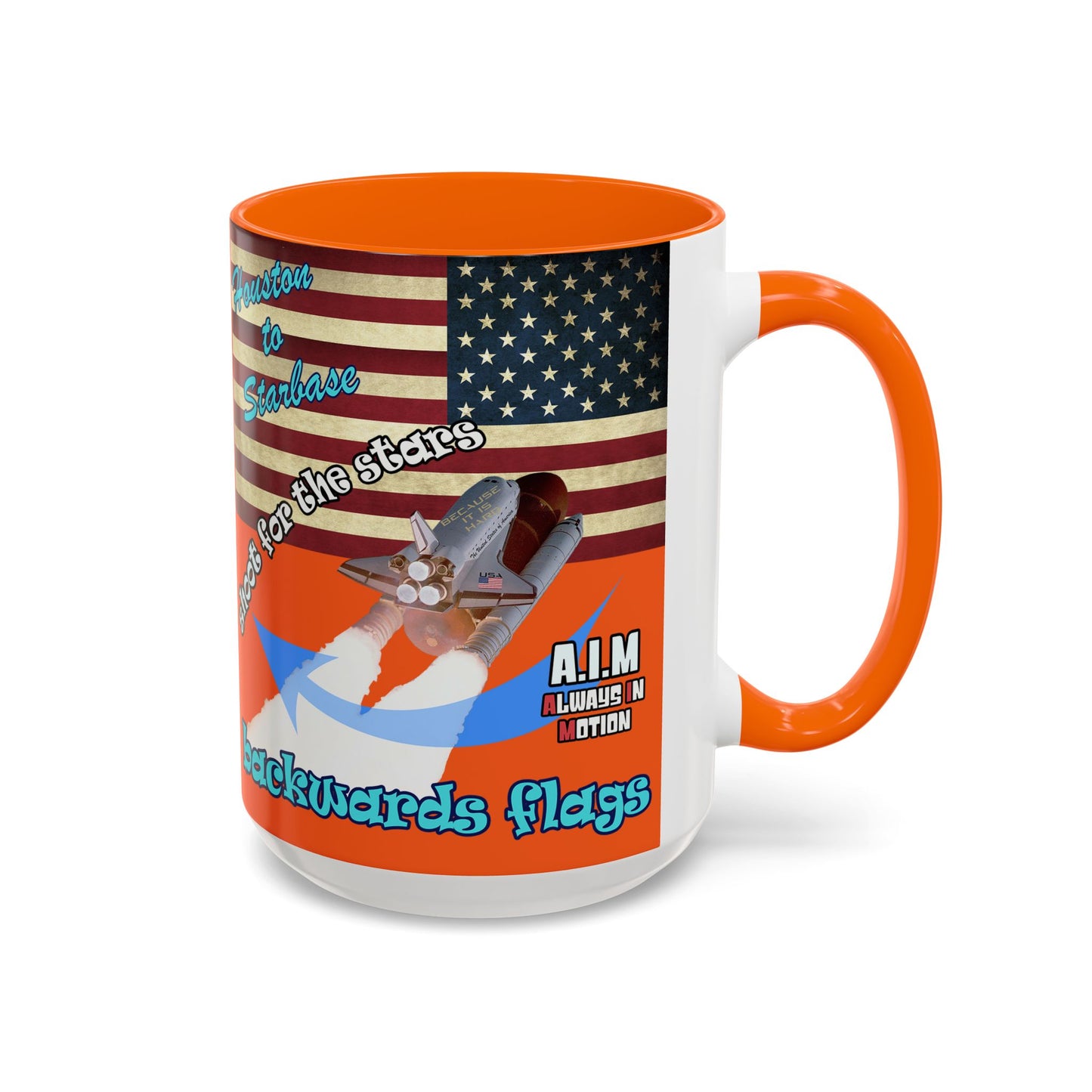 shoot for the stars - Accent Mug (orange)