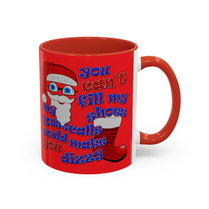 santa's shoes - Accent Mug (red)