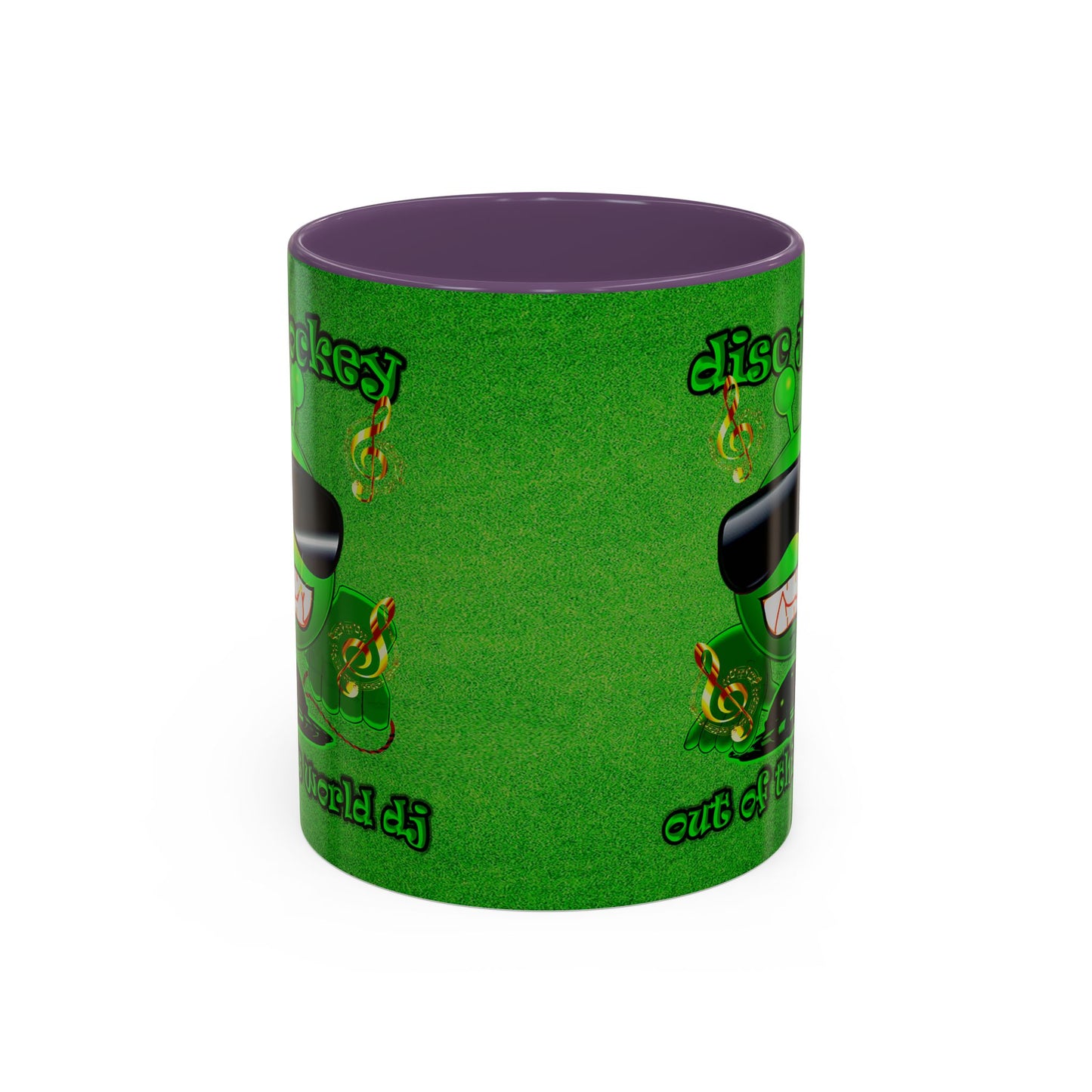 disc jockey - Accent Mug (green turf)