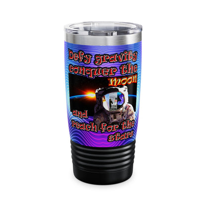 defy conquer reach - Ringneck Tumbler, 20oz (purple wave)