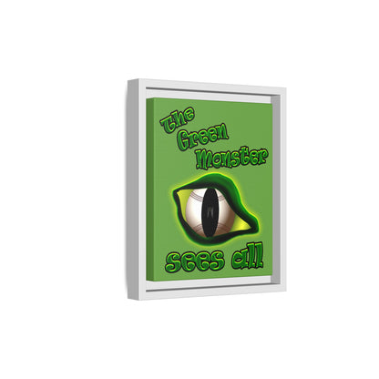 green monster - framed canvas art (green)