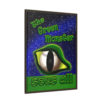 green monster - framed canvas art ('snoops' background)