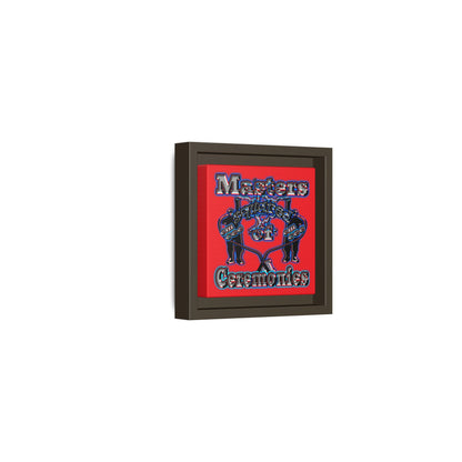 em cee squared - framed canvas art (red)