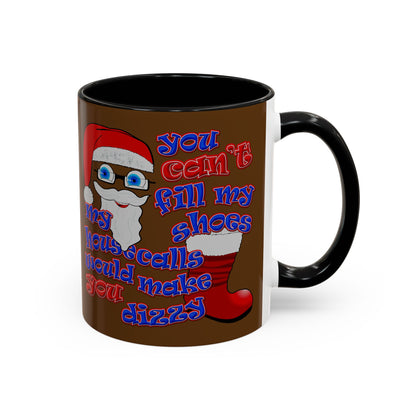 santa's shoes - Accent Mug (brown)