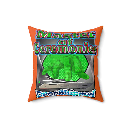 logo - Spun Polyester Square Pillow - (orange)