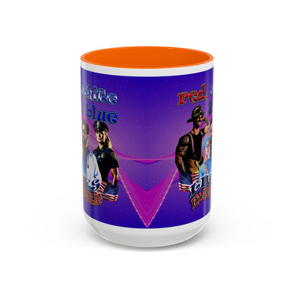 rw&b lives matter - Accent Mug (purple-pink wave)