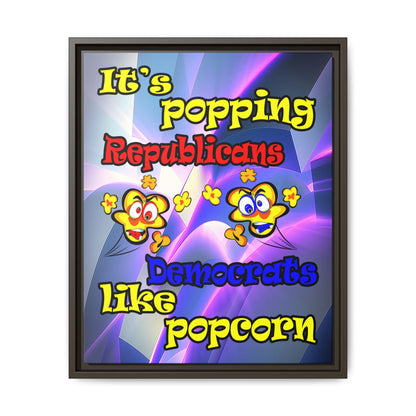 popping like popcorn - framed canvas art (grey-pink wave)